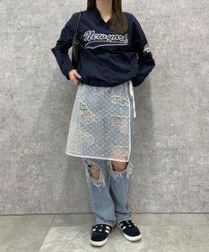 WEGO 【S～Lサイズ】ヘビークラッシュデニムパンツ