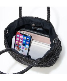 UNBILLION cachecache 柄編みメタリックヤーン2wayミニトート