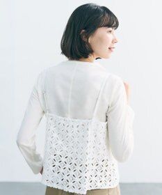 UNFILO 【2点セット】ラッセルレース キャミレイヤード Tシャツ