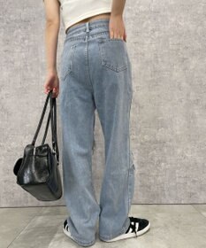 WEGO 【S～Lサイズ】ヘビークラッシュデニムパンツ