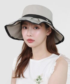 TOCCA 【UV99%以上カット・吸水速乾・抗菌防臭・洗える・サイズ調整可・強撥水】FRILL RAIN HAT レインハット