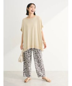 Green Parks 推しニット　裾ラインポンチョ型チュニック