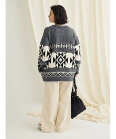 CRAFT STANDARD BOUTIQUE オルテガ柄ニットＺＩＰブルゾン