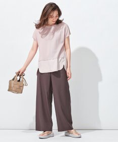 自由区 【抗菌/サスティナブル/セット着用可】EASY SET UP ワイドストレート パンツ