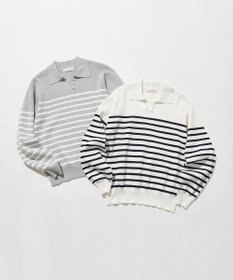 ANY SIS 【洗える】スキッパーポロ襟プルオーバー ニット