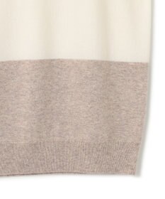 BEIGE， 【WEB限定・洗える】DEMING / バイカラーウールクルーネックニット