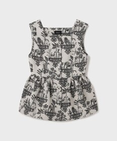 GRACE CONTINENTAL アニマルジャガードペプラムベスト