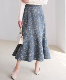 ANY SIS 【洗える】フラワープリントペプラム スカート