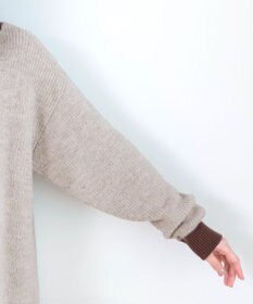 Tiaclasse L 【洗える】表情豊かなメランジニットVネックトップス