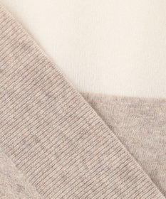 BEIGE， 【WEB限定・洗える】DEMING / バイカラーウールクルーネックニット