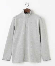 JOSEPH ABBOUD 【WEB/一部店舗限定】人気 杢糸ジャージ ハーフジップカットソー