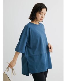 Green Parks ５分袖ドッキングバックスリットチュニック