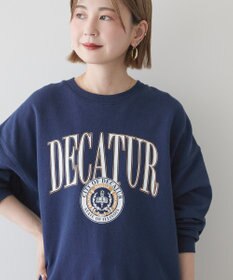 AMERICAN HOLIC カレッジロゴクラックプリント裏毛プルオーバー