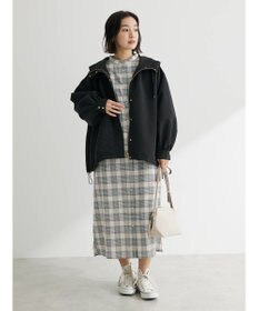 Green Parks 綿麻混バンドカラーシャツワンピース