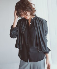 23区 L 【Oggi10月号掲載/洗える】ウールシアービエラ バンドカラー シャツ