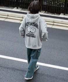 WEGO 【裏起毛/ユニセックス着用ITEM】リラックスフィットグラフィックパーカー