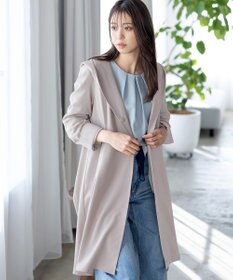 Tiaclasse 【洗える】バックベルトフーデットコート