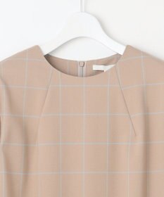 自由区 L 【洗える】ウィンドウペーンチェック ワンピース