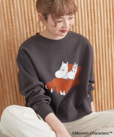 AMERICAN HOLIC Moomin フロッキープリント裏毛プルオーバー