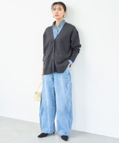 UNFILO 【野呂佳代さん着用】コットンカシミヤニット Vネックカーディガン