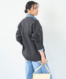 UNFILO 【野呂佳代さん着用】コットンカシミヤニット Vネックカーディガン