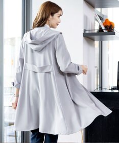 Tiaclasse 【洗える】バックベルトフーデットコート