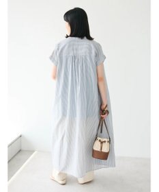 CRAFT STANDARD BOUTIQUE インド綿バンドカラーワンピース