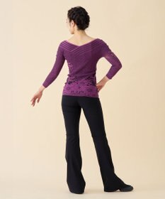 Chacott 【ノーソーイングニット】リバーシブルボートネックトップ