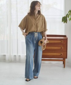 WEGO 【ANGIE VINTAGE】キャンブリックボイルオーバー半袖シャツ