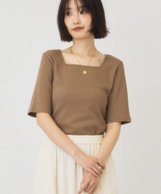 AMERICAN HOLIC スクエアネック5分袖プルオーバー