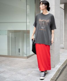 WEGO カラーリブイージーロングスカート