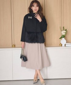 Feroux リボンビジュー ブローチ