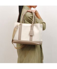 UNBILLION cachecache ショルダー付きパーテーションキャンバストートL