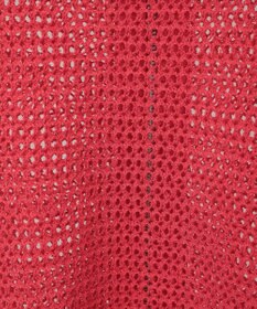 Green Parks 襟付きメッシュ編みＺＩＰカーディガン