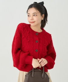 earth music&ecology ポップコーンケーブルカーディガン