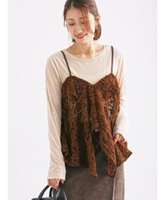 Te chichi ベロアレースキャミソール