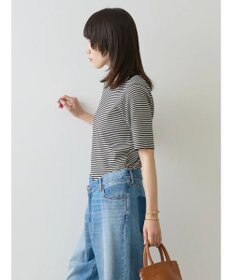 AMERICAN HOLIC ５分袖リブニットプルオーバー