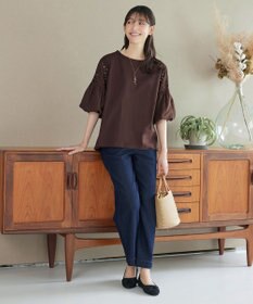 Tiaclasse 袖レースカットソープルオーバー
