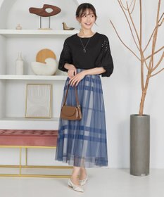 Tiaclasse 袖レースカットソープルオーバー