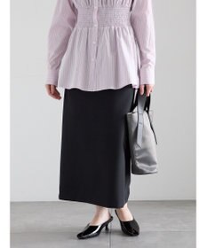 Te chichi 【雑誌掲載アイテム】ダブルクロスイージーナロースカート