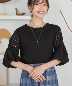 Tiaclasse 袖レースカットソープルオーバー