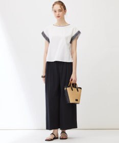 23区 【Indian Factory】コットンフレックス エンブロイダリーブラウス