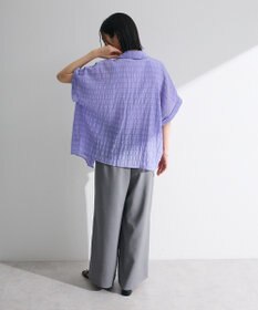 Green Parks シアーシャーリングフレンチスリーブシャツ