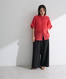 Green Parks シアーシャーリングフレンチスリーブシャツ