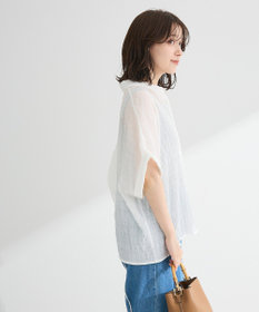 Green Parks シアーシャーリングフレンチスリーブシャツ