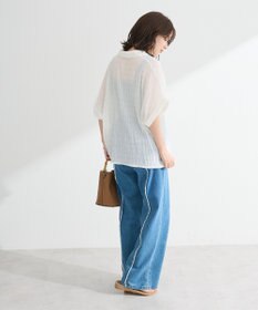 Green Parks シアーシャーリングフレンチスリーブシャツ