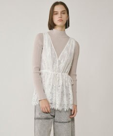 GRACE CONTINENTAL レースノースリーブブラウス