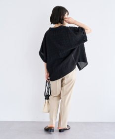 Green Parks シアーシャーリングフレンチスリーブシャツ