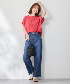 ANY 【洗濯機可/接触冷感/UVカット/アンチピリング】ドライポンチフレンチスリーブプルオーバー