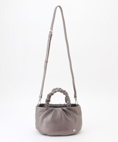 LA BAGAGERIE シープレザー ギャザーハンドル2wayラウンドトートバッグ